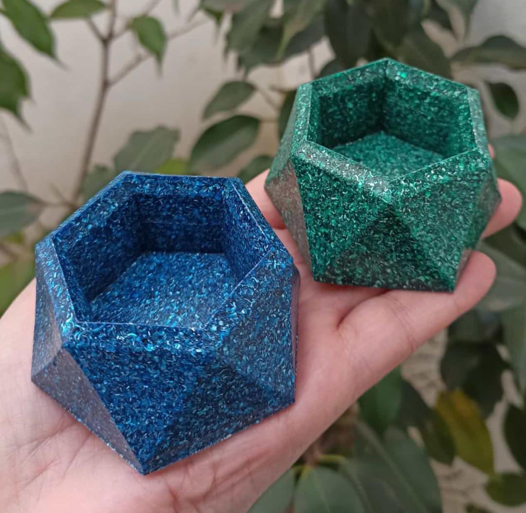 Orgonita Cuenco Hexagonal